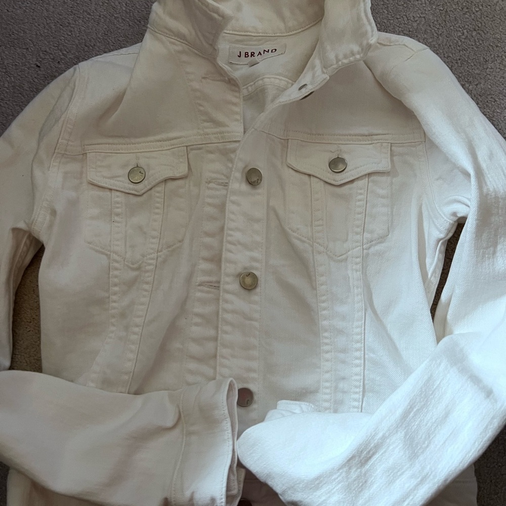 J Brand White Denim Jacket